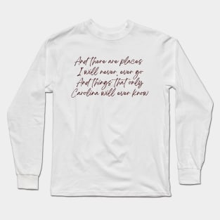 Carolina Lyrics Long Sleeve T-Shirt